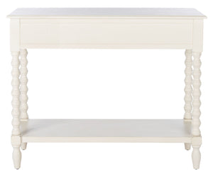 Safavieh Athena Console Table: Timeless Farmhouse Design With Smart Storage For Entryway Or Living Room Decor Distressed White CNS5702A