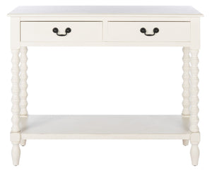 Safavieh Athena Console Table: Timeless Farmhouse Design With Smart Storage For Entryway Or Living Room Decor Distressed White CNS5702A