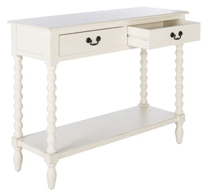 Safavieh Athena Console Table: Timeless Farmhouse Design With Smart Storage For Entryway Or Living Room Decor Distressed White CNS5702A