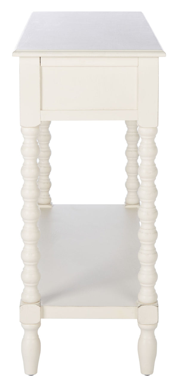 Safavieh Athena Console Table: Timeless Farmhouse Design With Smart Storage For Entryway Or Living Room Decor Distressed White CNS5702A