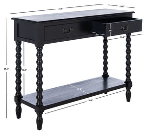 Safavieh Athena Console Table: Timeless Farmhouse Design With Smart Storage For Entryway Or Living Room Decor Black CNS5702B