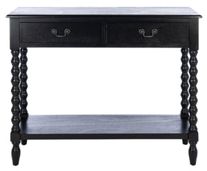 Safavieh Athena Console Table: Timeless Farmhouse Design With Smart Storage For Entryway Or Living Room Decor Black CNS5702B