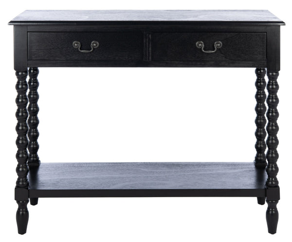 Safavieh Athena Console Table: Timeless Farmhouse Design With Smart Storage For Entryway Or Living Room Decor Black CNS5702B