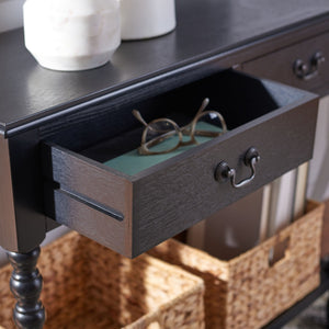 Safavieh Athena Console Table: Timeless Farmhouse Design With Smart Storage For Entryway Or Living Room Decor Black CNS5702B