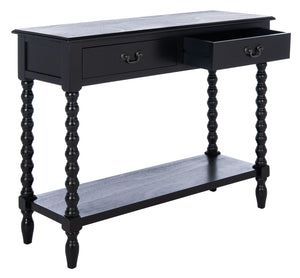 Safavieh Athena Console Table: Timeless Farmhouse Design With Smart Storage For Entryway Or Living Room Decor Black CNS5702B