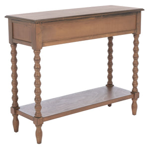 Safavieh Athena Console Table: Timeless Farmhouse Design With Smart Storage For Entryway Or Living Room Decor Brown CNS5702C