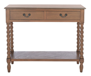 Safavieh Athena Console Table: Timeless Farmhouse Design With Smart Storage For Entryway Or Living Room Decor Brown CNS5702C