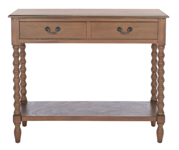 Safavieh Athena Console Table: Timeless Farmhouse Design With Smart Storage For Entryway Or Living Room Decor Brown CNS5702C