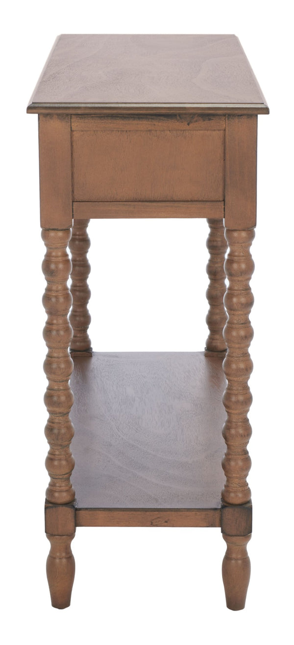 Safavieh Athena Console Table: Timeless Farmhouse Design With Smart Storage For Entryway Or Living Room Decor Brown CNS5702C