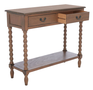 Safavieh Athena Console Table: Timeless Farmhouse Design With Smart Storage For Entryway Or Living Room Decor Brown CNS5702C