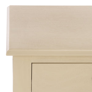 Athena Farmhouse Console Table With 2 Slim Drawers, Open Shelf, Ball-Turned Legs, Sandy Finish