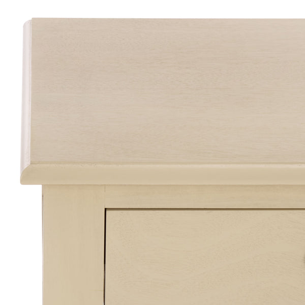 Athena Farmhouse Console Table With 2 Slim Drawers, Open Shelf, Ball-Turned Legs, Sandy Finish