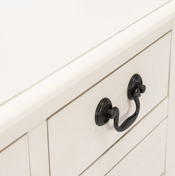 Safavieh Athena Console Table With 3 Drawers - Timeless Farmhouse Charm For Entryways And Living Spaces Distressed White CNS5703A