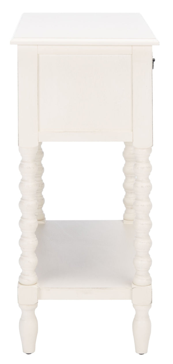 Safavieh Athena Console Table With 3 Drawers - Timeless Farmhouse Charm For Entryways And Living Spaces Distressed White CNS5703A
