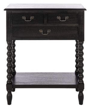 Safavieh Athena Console Table With 3 Drawers - Timeless Farmhouse Charm For Entryways And Living Spaces Black CNS5703B