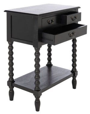 Safavieh Athena Console Table With 3 Drawers - Timeless Farmhouse Charm For Entryways And Living Spaces Black CNS5703B
