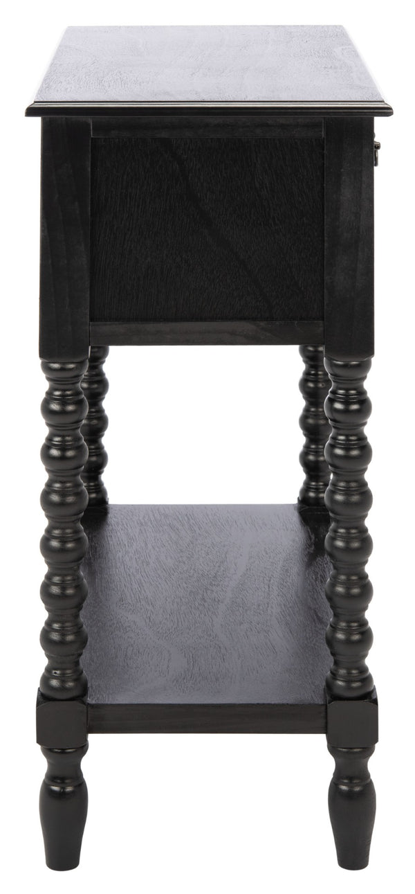 Safavieh Athena Console Table With 3 Drawers - Timeless Farmhouse Charm For Entryways And Living Spaces Black CNS5703B