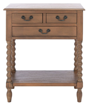 Safavieh Athena Console Table With 3 Drawers - Timeless Farmhouse Charm For Entryways And Living Spaces Brown CNS5703C