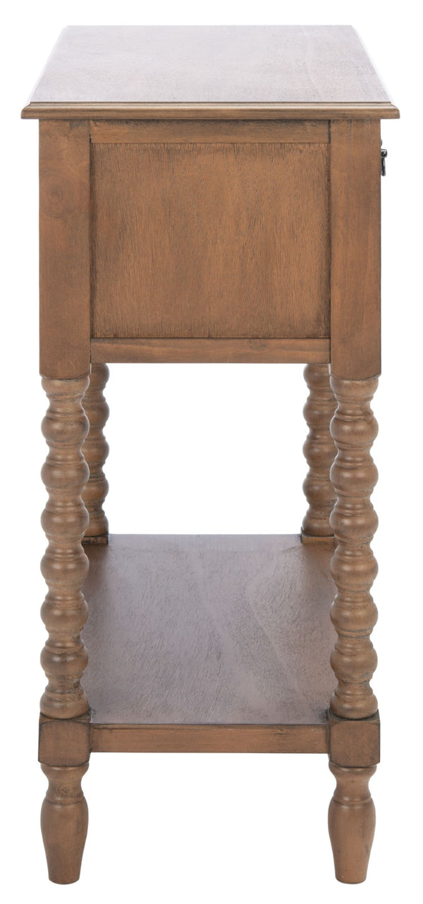 Safavieh Athena Console Table With 3 Drawers - Timeless Farmhouse Charm For Entryways And Living Spaces Brown CNS5703C