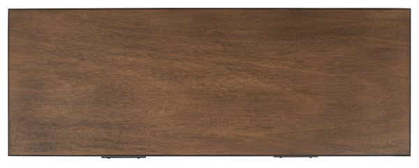 Safavieh Peyton Console Table - Stylish Two-Drawer Design With Herringbone Pattern And Open Shelf For Storage Brown CNS5704C