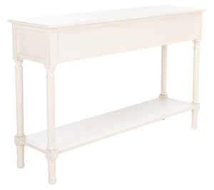 Safavieh Peyton 3-Drawer Console Table – Elegant Storage Solution With Herringbone Design For Your Home Distressed White CNS5705A