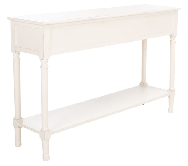 Safavieh Peyton 3-Drawer Console Table – Elegant Storage Solution With Herringbone Design For Your Home Distressed White CNS5705A