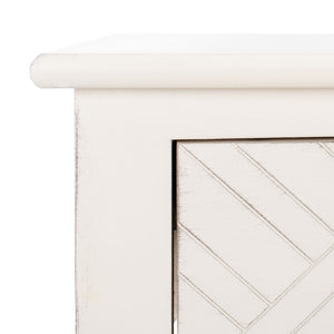 Safavieh Peyton 3-Drawer Console Table – Elegant Storage Solution With Herringbone Design For Your Home Distressed White CNS5705A