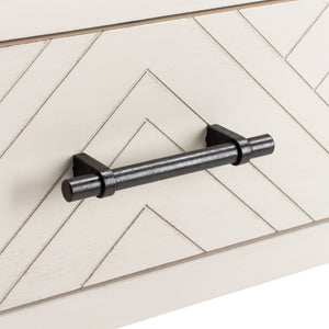 Safavieh Peyton 3-Drawer Console Table – Elegant Storage Solution With Herringbone Design For Your Home Distressed White CNS5705A
