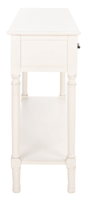 Safavieh Peyton 3-Drawer Console Table – Elegant Storage Solution With Herringbone Design For Your Home Distressed White CNS5705A