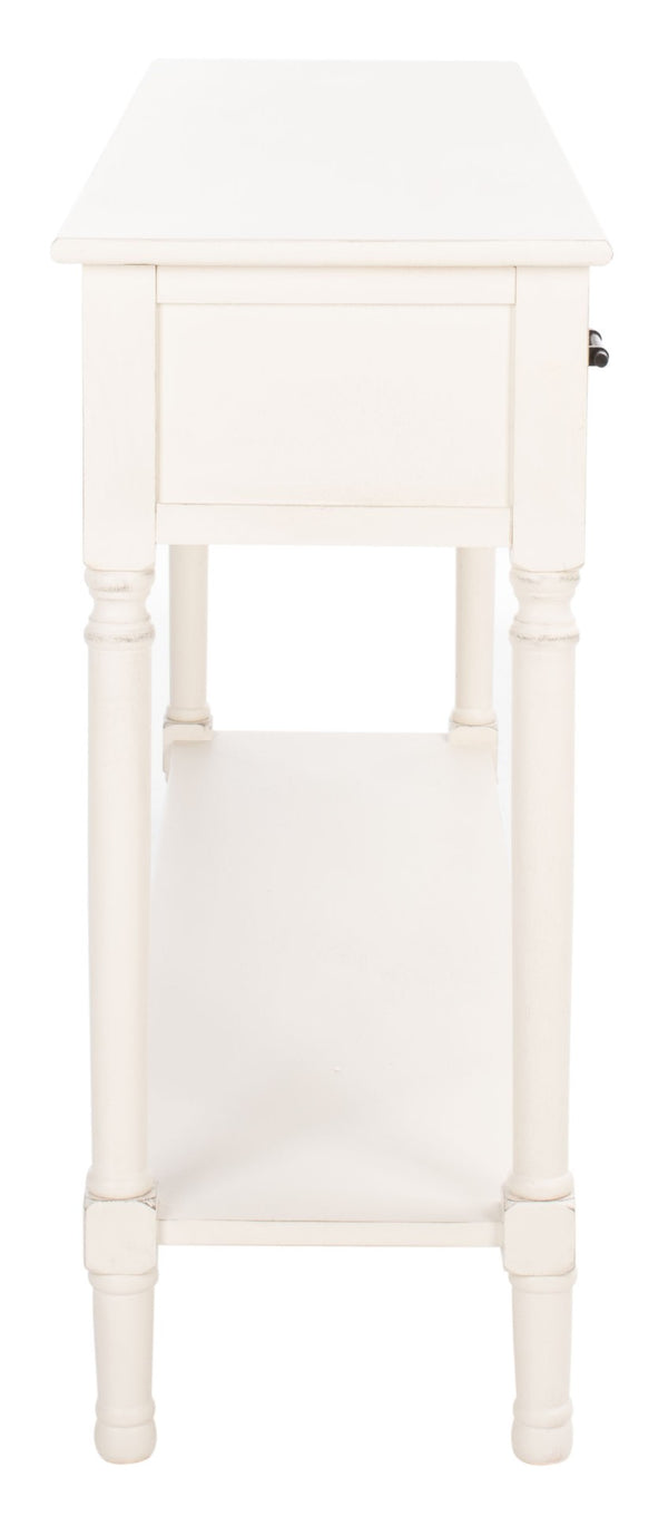 Safavieh Peyton 3-Drawer Console Table – Elegant Storage Solution With Herringbone Design For Your Home Distressed White CNS5705A