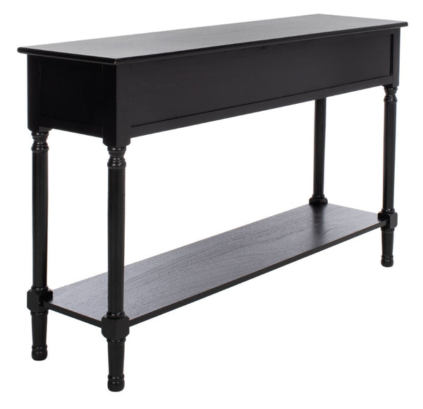 Safavieh Peyton 3-Drawer Console Table – Elegant Storage Solution With Herringbone Design For Your Home Black CNS5705B