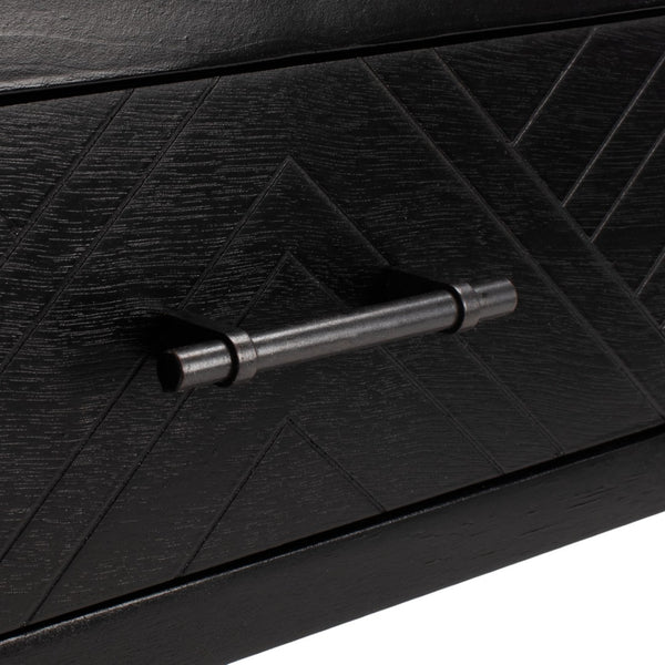 Safavieh Peyton 3-Drawer Console Table – Elegant Storage Solution With Herringbone Design For Your Home Black CNS5705B