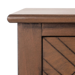 Safavieh Peyton 3-Drawer Console Table – Elegant Storage Solution With Herringbone Design For Your Home Brown CNS5705C