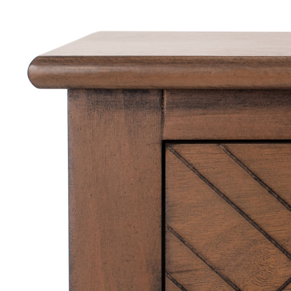 Safavieh Peyton 3-Drawer Console Table – Elegant Storage Solution With Herringbone Design For Your Home Brown CNS5705C