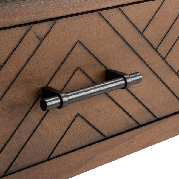 Safavieh Peyton 3-Drawer Console Table – Elegant Storage Solution With Herringbone Design For Your Home Brown CNS5705C