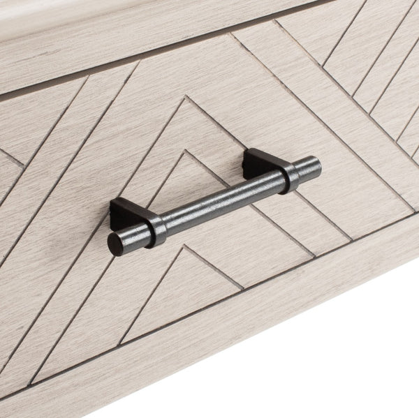 Safavieh Peyton 3-Drawer Console Table – Elegant Storage Solution With Herringbone Design For Your Home Greige CNS5705D