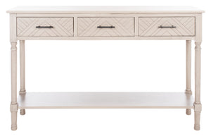 Safavieh Peyton 3-Drawer Console Table – Elegant Storage Solution With Herringbone Design For Your Home Greige CNS5705D