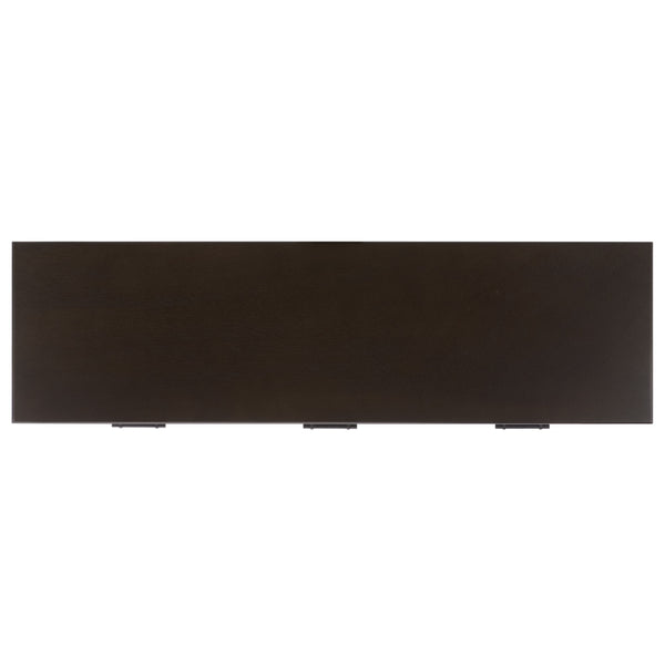 Peyton 3-Drawer Console Table With Herringbone Drawer Fronts, Open Shelf & Carved Accents, 47.25" W