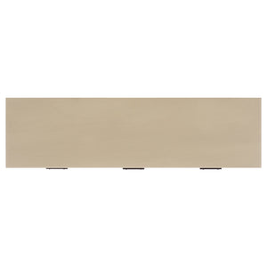 Peyton 3-Drawer Console Table With Herringbone Drawer Fronts, Open Shelf & Carved Accents, 47.25" W
