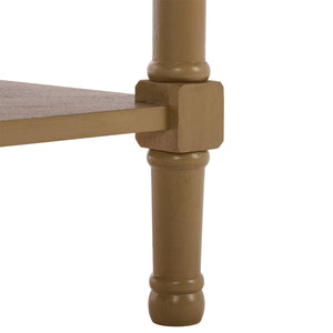 Peyton 3-Drawer Console Table With Herringbone Drawer Fronts, Open Shelf & Carved Accents, 47.25" W
