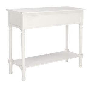 Safavieh Josie 2-Drawer Console Table – Timeless Elegance With Handcrafted Details For Entryways & Hallways Distressed White CNS5708A