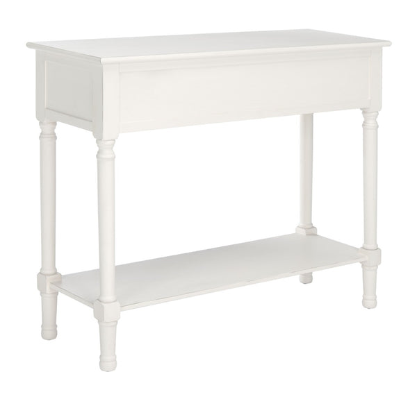Safavieh Josie 2-Drawer Console Table – Timeless Elegance With Handcrafted Details For Entryways & Hallways Distressed White CNS5708A