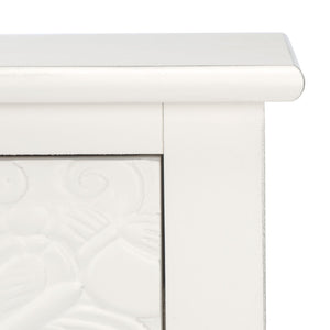 Safavieh Josie 2-Drawer Console Table – Timeless Elegance With Handcrafted Details For Entryways & Hallways Distressed White CNS5708A