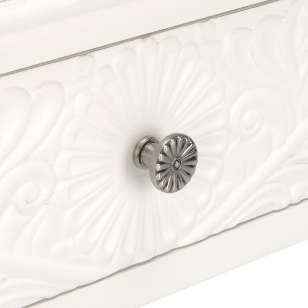Safavieh Josie 2-Drawer Console Table – Timeless Elegance With Handcrafted Details For Entryways & Hallways Distressed White CNS5708A