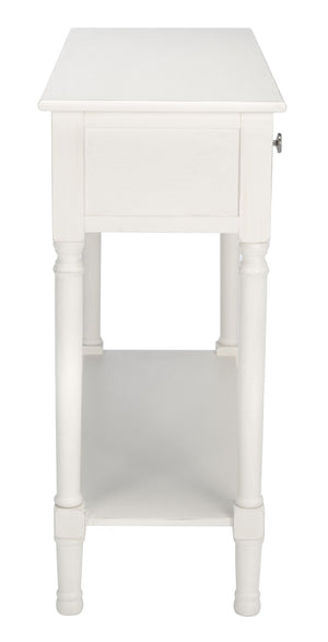 Safavieh Josie 2-Drawer Console Table – Timeless Elegance With Handcrafted Details For Entryways & Hallways Distressed White CNS5708A