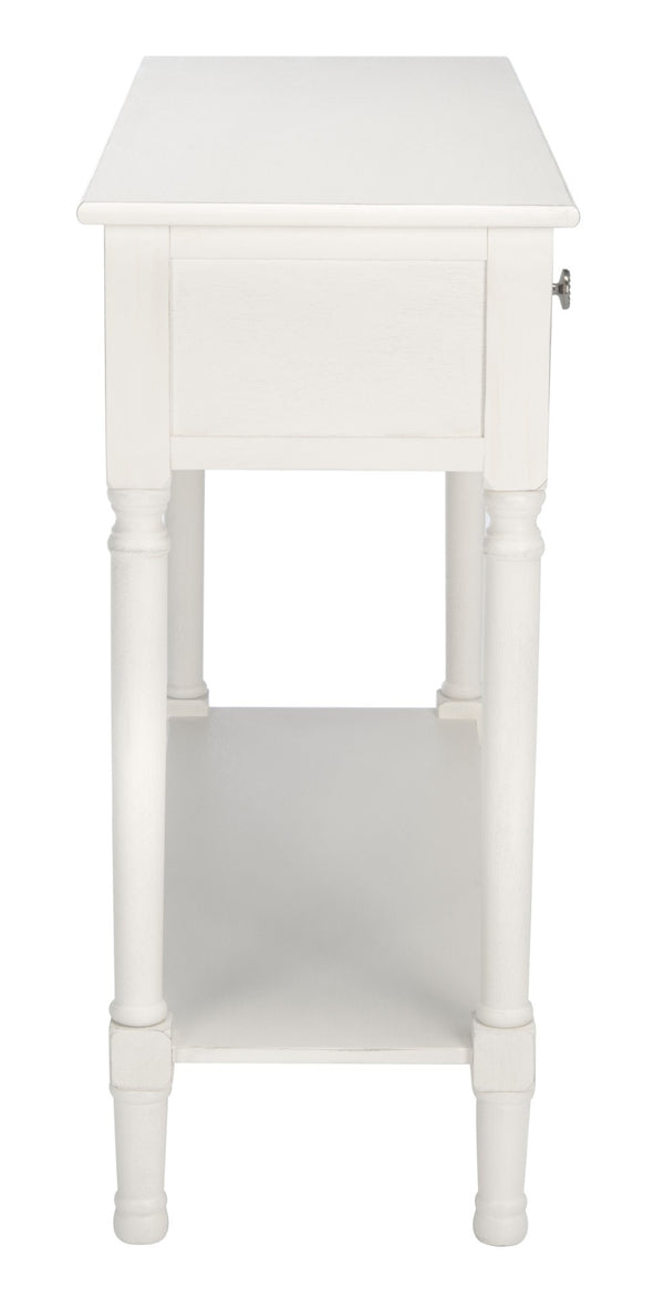 Safavieh Josie 2-Drawer Console Table – Timeless Elegance With Handcrafted Details For Entryways & Hallways Distressed White CNS5708A
