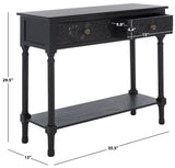 Safavieh Josie 2 Drawer Console Table  Black 35.5" x 13" x 29.5"