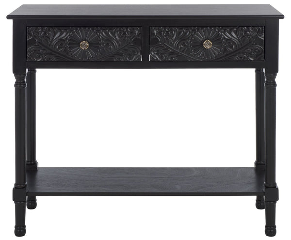 Safavieh Josie 2-Drawer Console Table – Timeless Elegance With Handcrafted Details For Entryways & Hallways Black CNS5708C