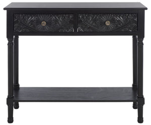 Safavieh Josie 2 Drawer Console Table  Black 35.5" x 13" x 29.5"