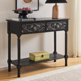 Safavieh Josie 2 Drawer Console Table  Black 35.5" x 13" x 29.5"